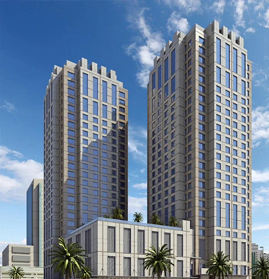 Post Office Towers — architectural visualisation